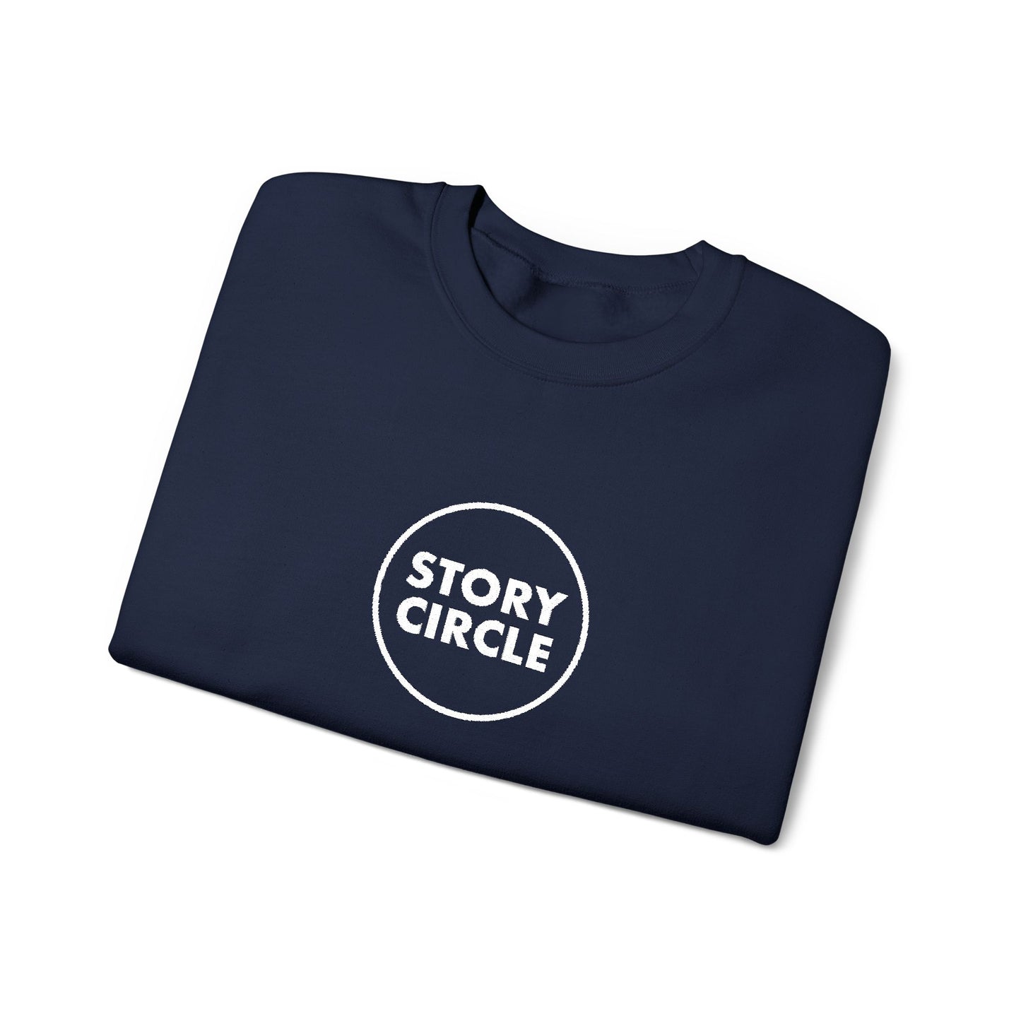 Story Circle Crewneck Sweatshirt — Cozy Black Literary Pullover