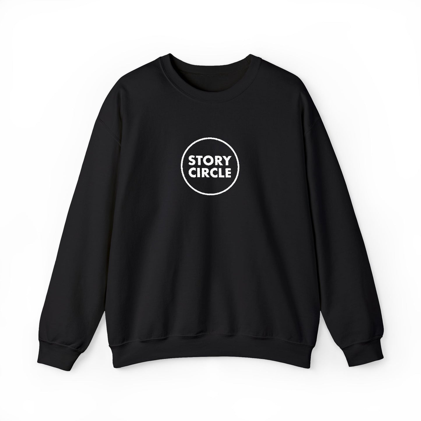 Story Circle Crewneck Sweatshirt — Cozy Black Literary Pullover