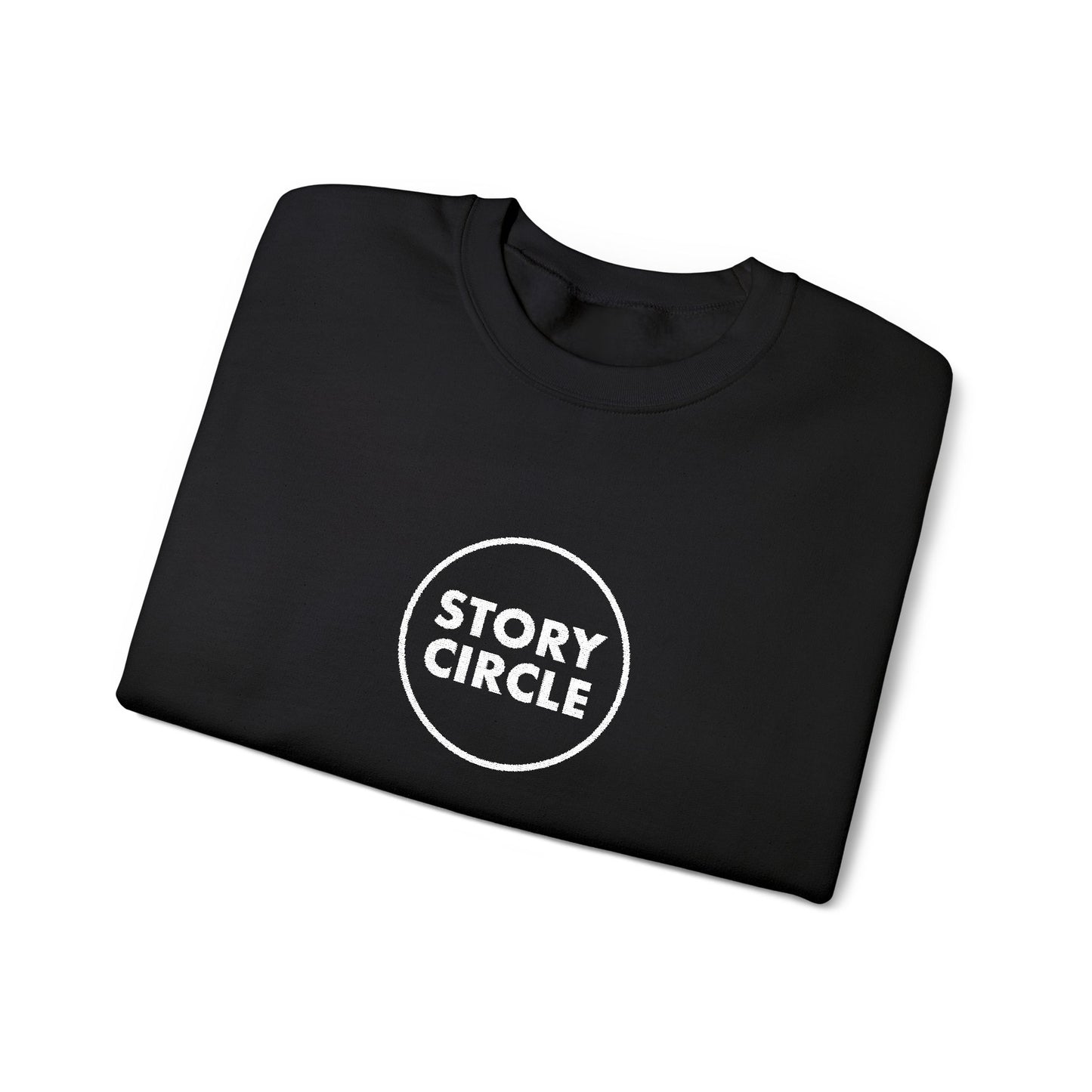 Story Circle Crewneck Sweatshirt — Cozy Black Literary Pullover
